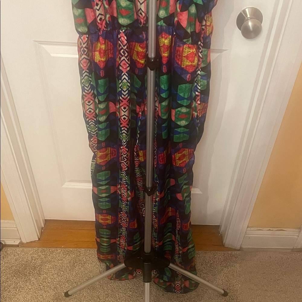 Multicolor Geometric Pattern Jumpsuit - Picture 6 of 7